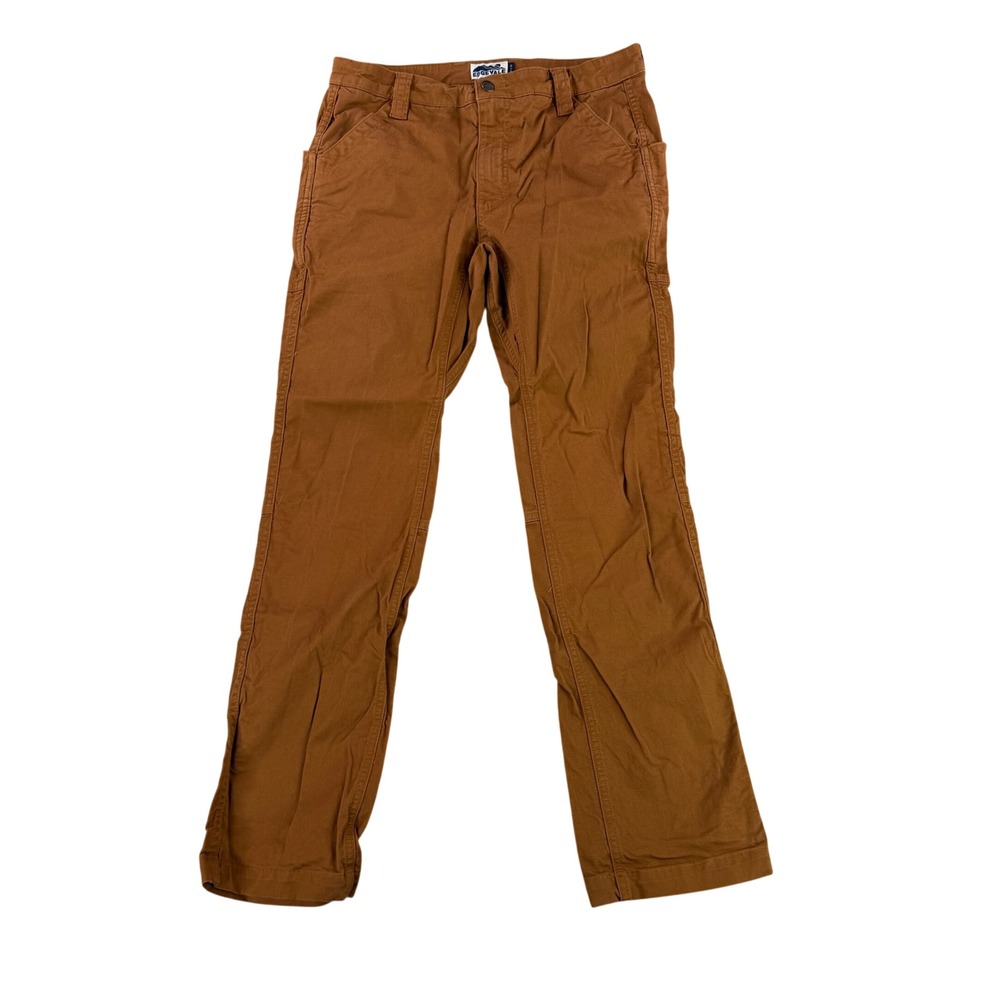 Edgevale Pants Mens 32x32 Cast Iron Utility Brown Canvas Work Made In USA